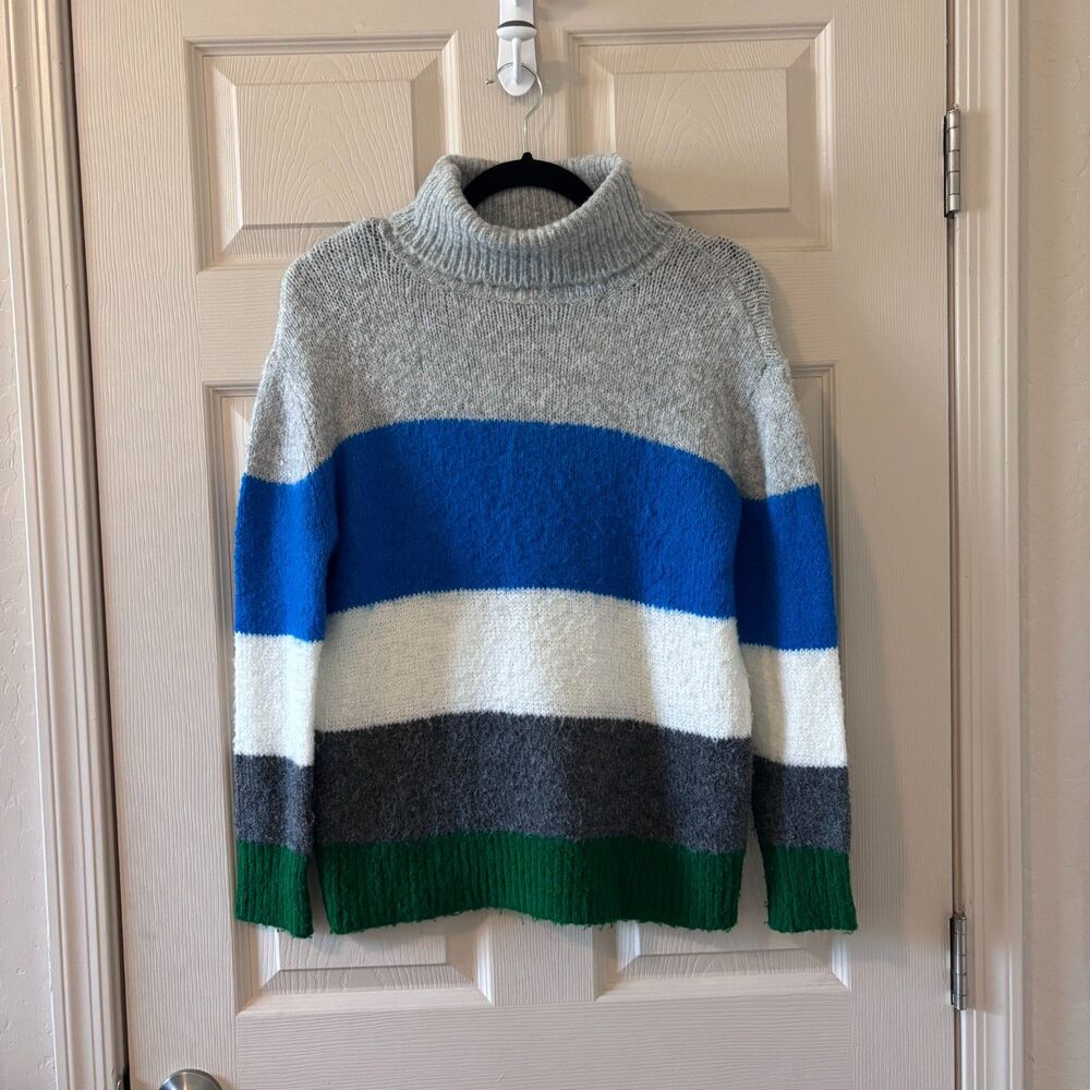 Vince Camuto Colorblock Mock Neck Sweater Women’s XXS (Runs Large)